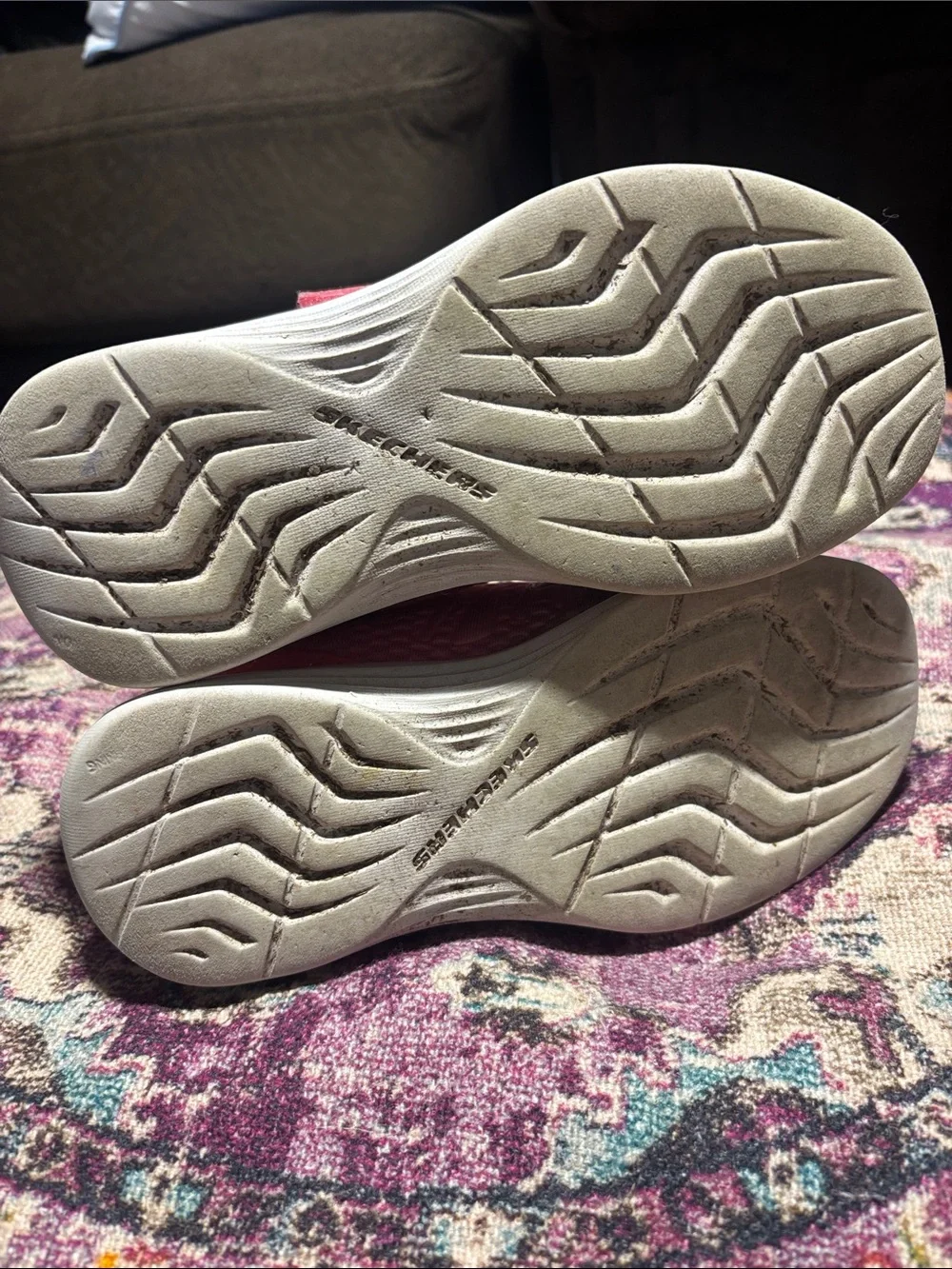 Skechers Girls' Pink & Purple Athletic Sneakers, Size 13